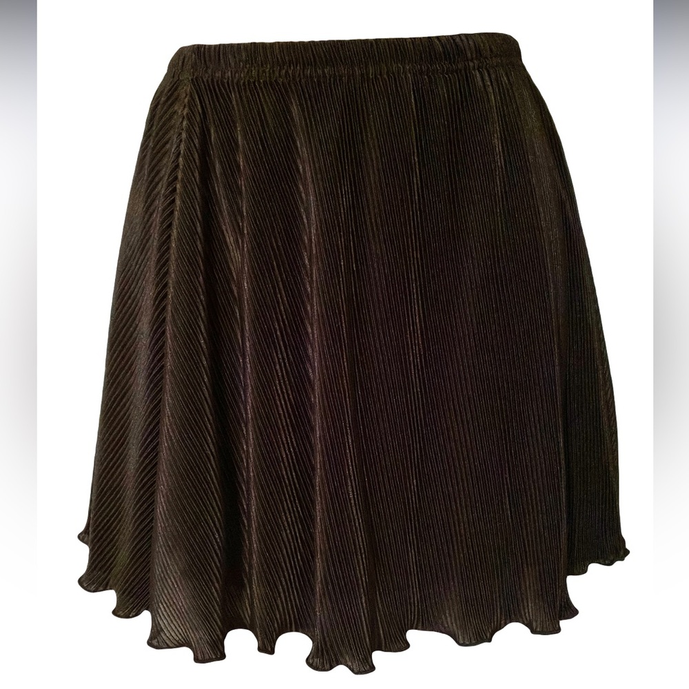 SHEIN Black A-Line Pleated Skirt